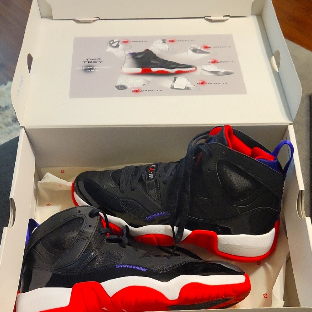 Womens Jumpman Two Trey Jordans Basketball Sneakers